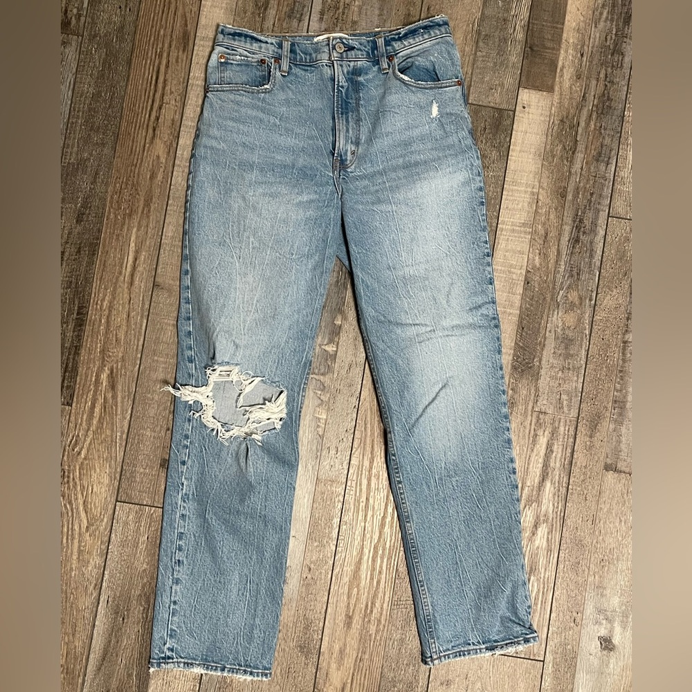 Abercrombie 90s straight ultra high rise jeans